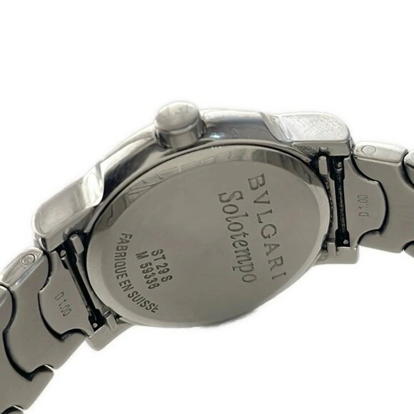 BVLGARI Solotempo ST29S D**** Silver Women's Wrist Watch - Picture 3 of 5